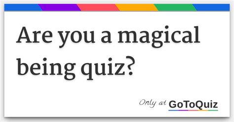 Do i have magic powers quiz